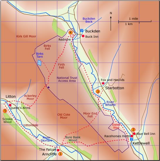 map Wharfedale